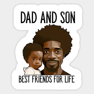Father And Son Best Friends For Life Father's Day Gift Sticker